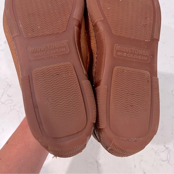 MINNETONKA Genuine Moose Leather Loafers Size 9 - Picture 11 of 12